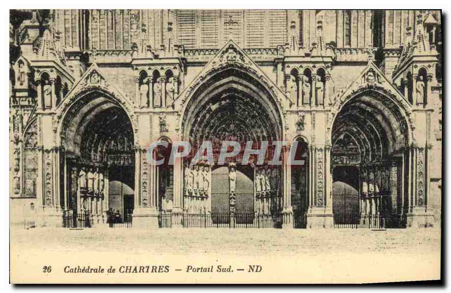 CPA Cathedrale de Chartres Portail Sud 