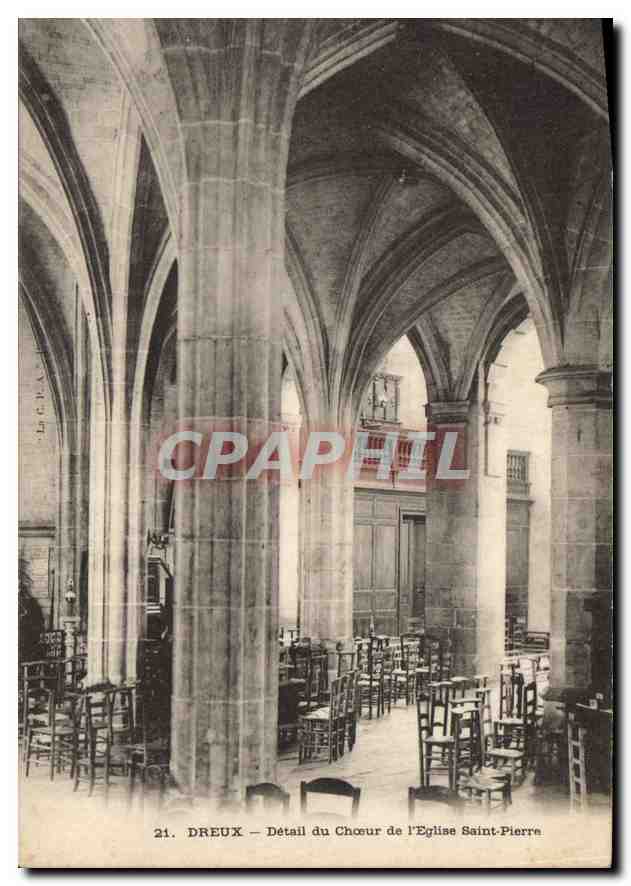 Dreux — Détail du Chœur de l'Église Saint-Pierre — CPAPHIL n°21