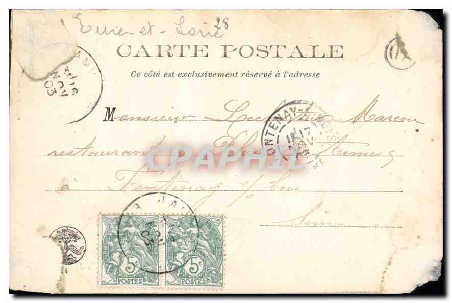 Janville — Vue prise près du Chemin de fer — Collection Marcel Mahron, Orléans — Reverso