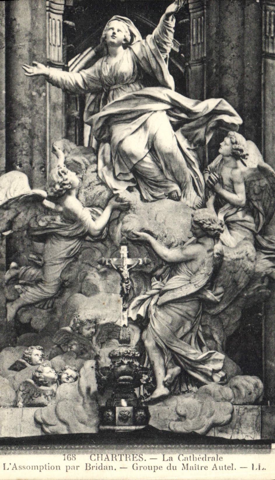Chartres — La Cathédrale — L'Assomption par Bridan — Groupe du Maître Autel — I.L.L.