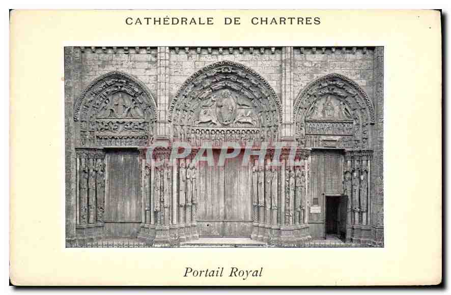 CPA Cathedrale de Chartres Portail Royal 
