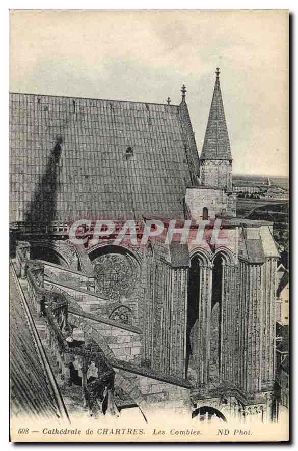 CPA Cathedrale de Chartres les Combles 