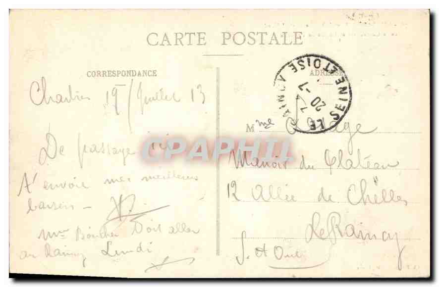 Chartres (E.-et-L.) - Le Portail Nord de la Cathédrale et Entrée de l'Evêché — Ch. Foucault, édit., Dreux — Verso