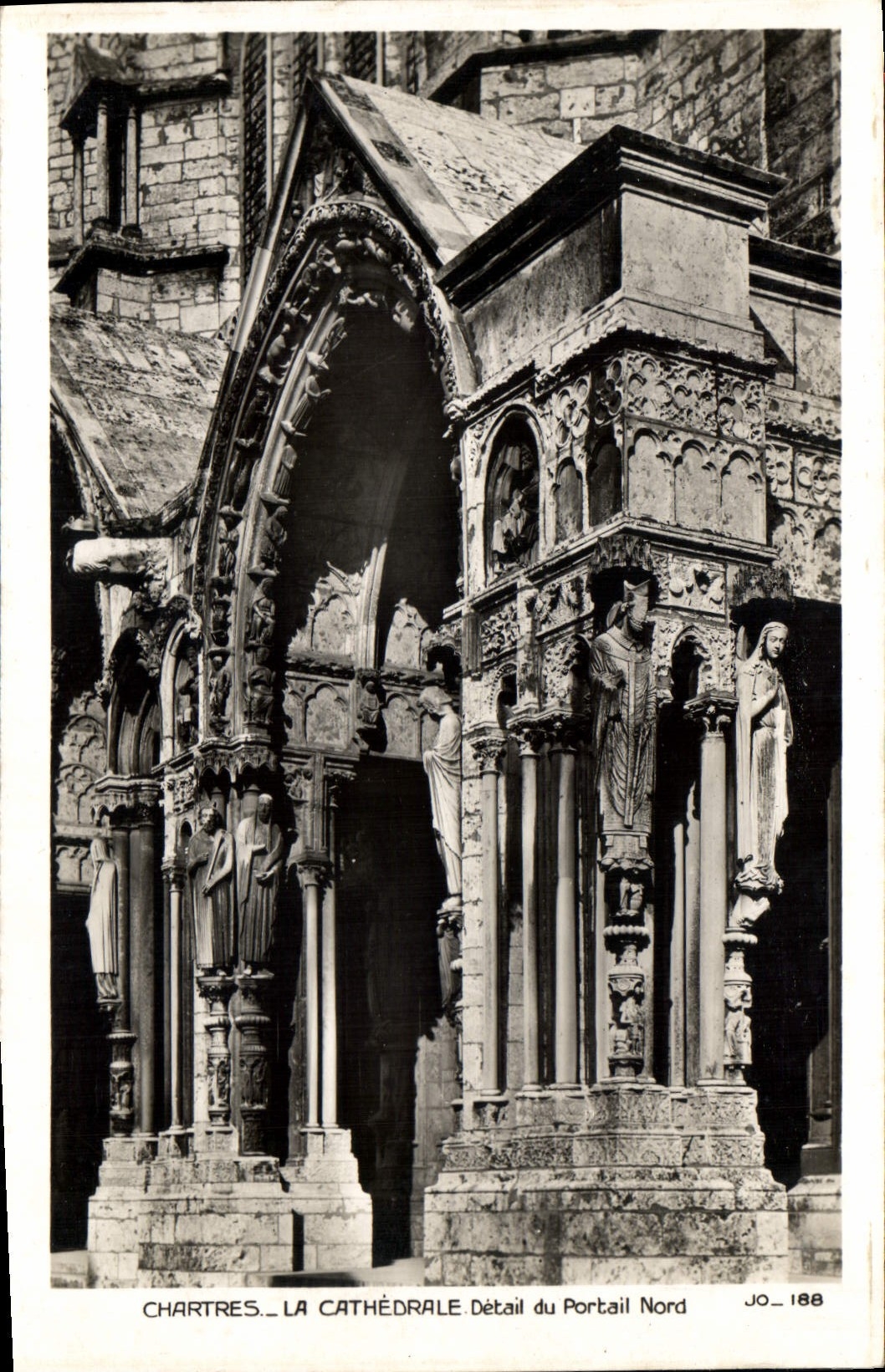 CPA Chartres la Cathedrale detail du Portail Nord 