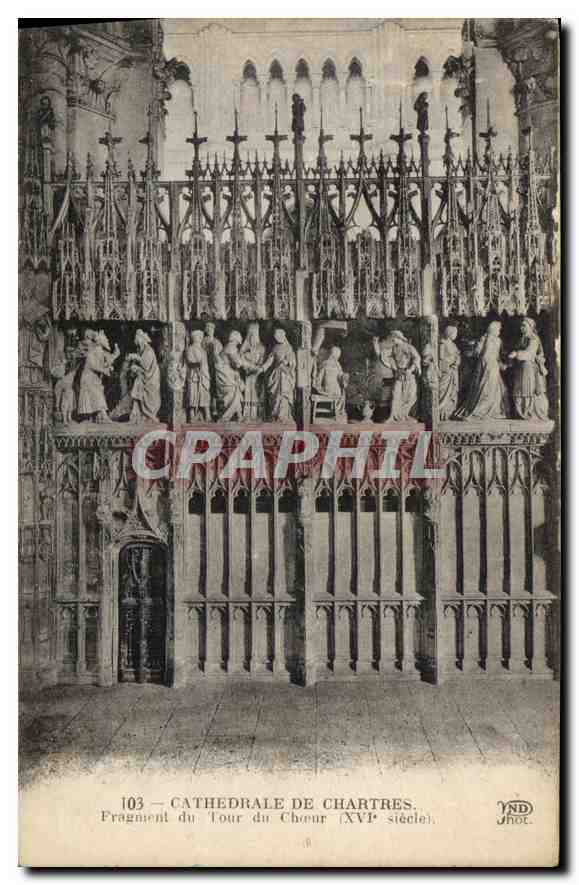 Kathedrale von Chartres — Fragment des Chorwegs (16. Jahrhundert) — Jhol, n° 103