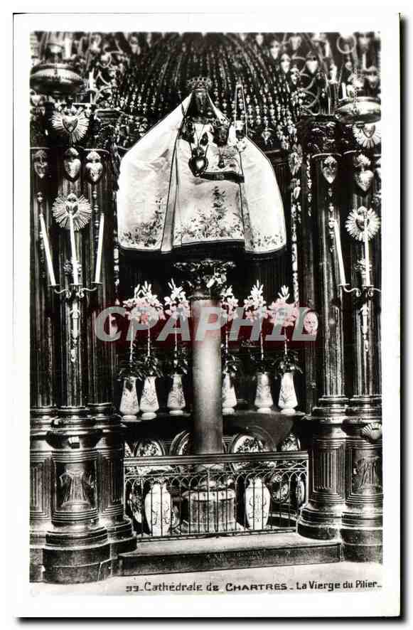 CPA Cathedrale de Chartres la Vierge du Pilier 