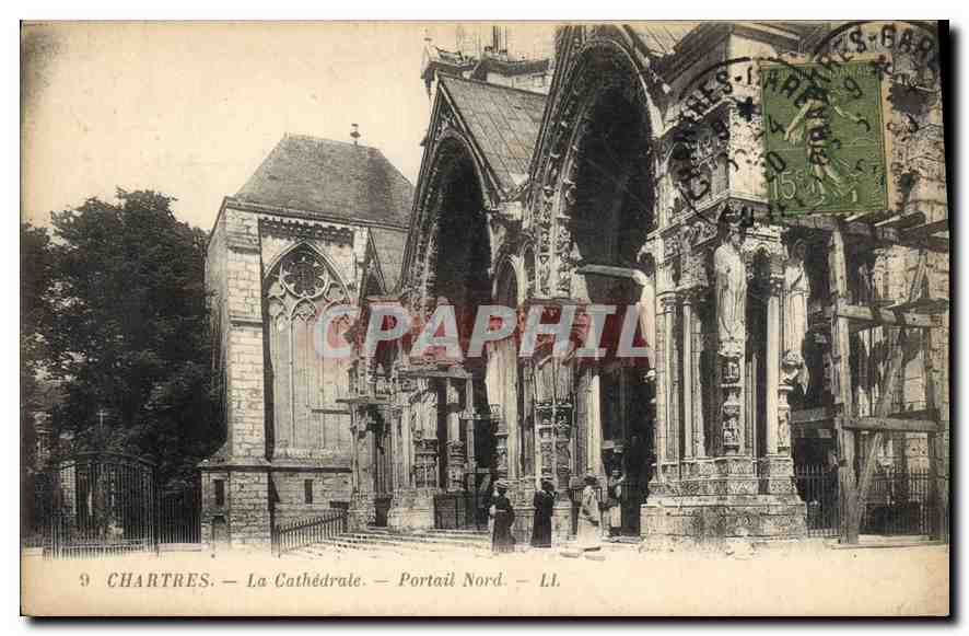 CPA Chartres la Cathedrale Portail Nord 