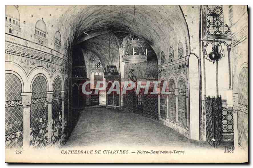 CPA Cathedrale de Chartres Notre Dame sous Terre 