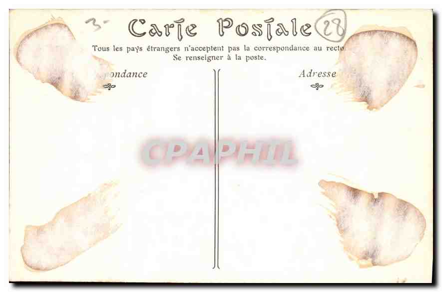 CPA Cathedrale de Chartres Clocher Nord Contrefort d'Angle Sud Ouest  — Verso