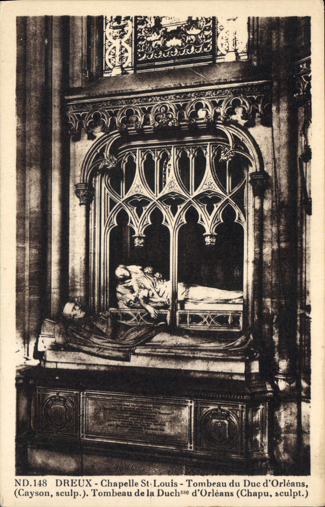 Grab der Herzogin von Orléans — Kapelle Saint-Louis — Skulptur von Chapu — Verlag: Ch. des Arts, Straßburg