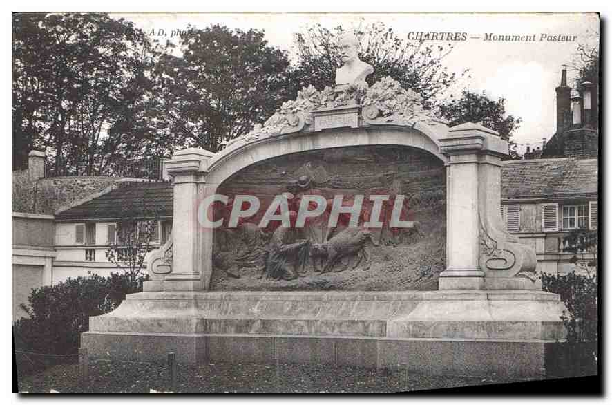Chartres — Monument Pasteur — A.D. phot. - Recto