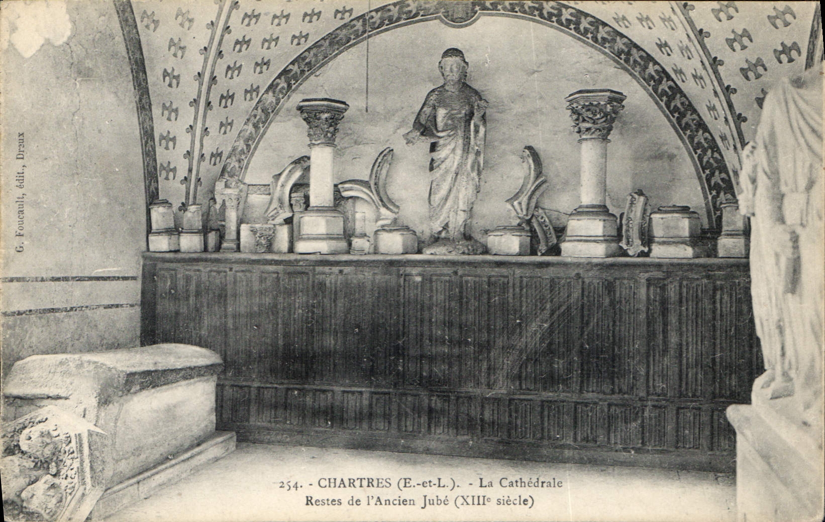 CPA Chartres E et L La Cathedrale Restes de l'Ancien Jube XIII siecle 