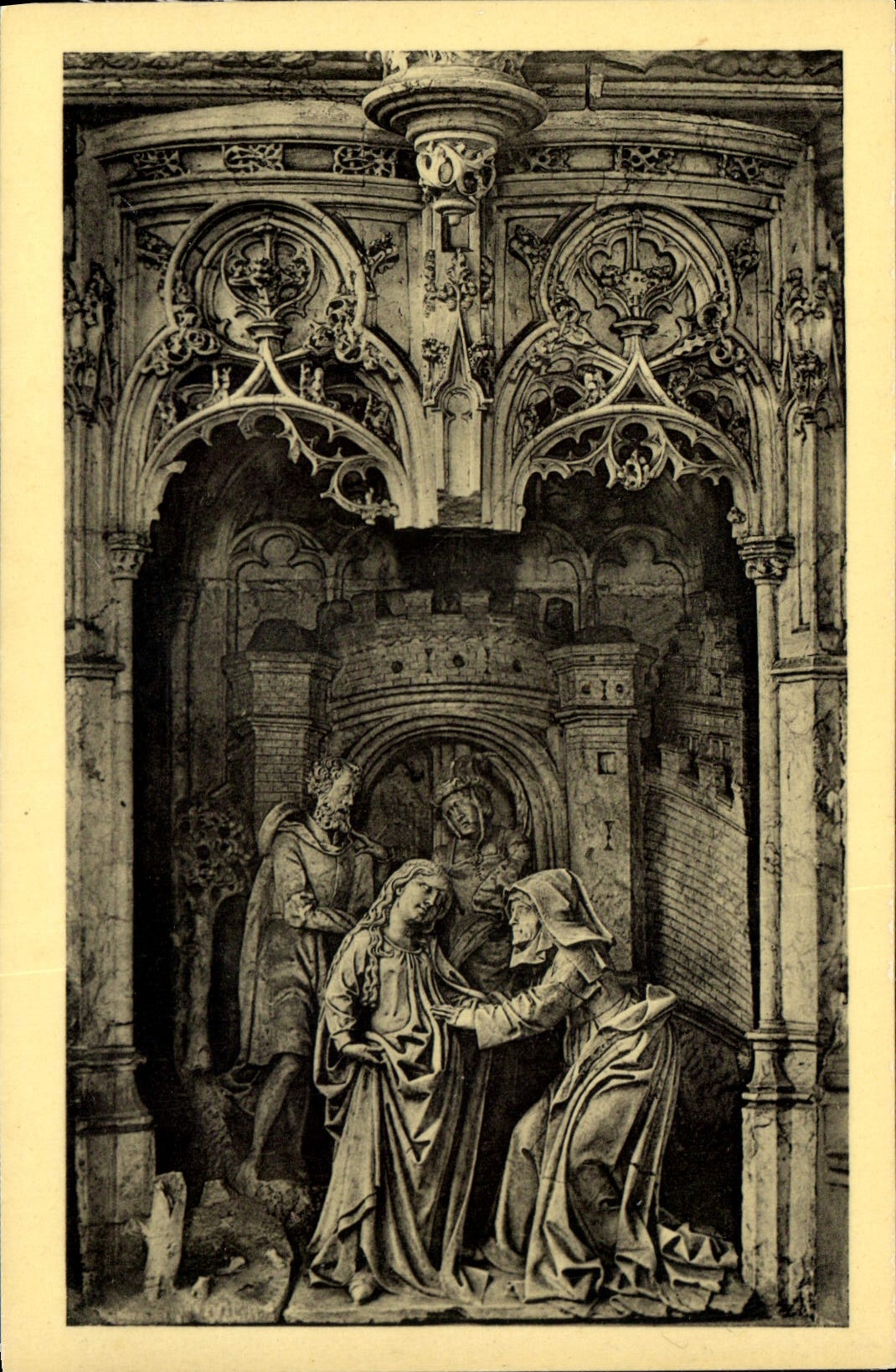 Église de Brou — La Visitation — Fragment de retable — Édition des Monuments Historiques