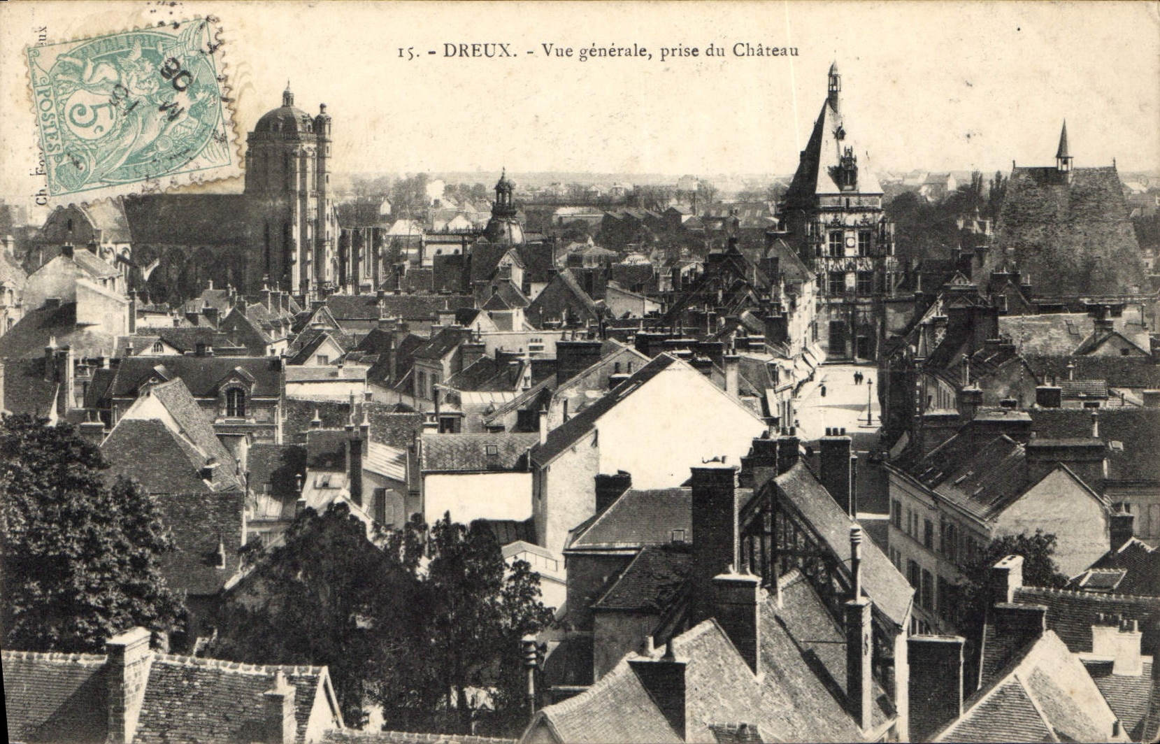 Dreux — Vue générale prise du Château — Ch. Éros