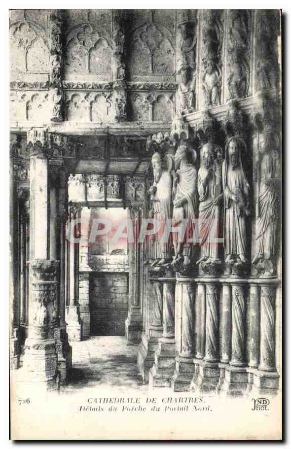 Cathédrale de Chartres — Détails du Porche du Portail Nord — JND Phot. Paris