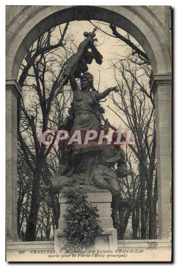Chartres — Denkmal für die Kinder von Eure-et-Loir, die für das Vaterland gestorben sind (Hauptmotiv) — JND JRC