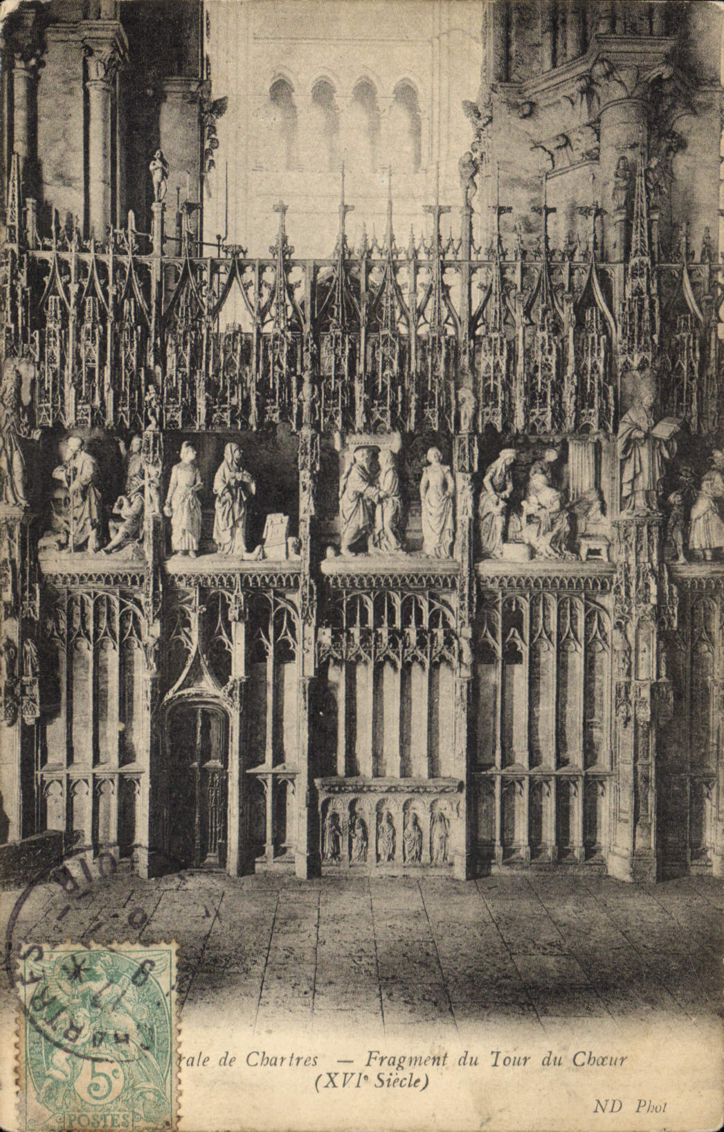 CPA Cathedrale de Chartres Fragment du Tour du Choeur XVi siecle 