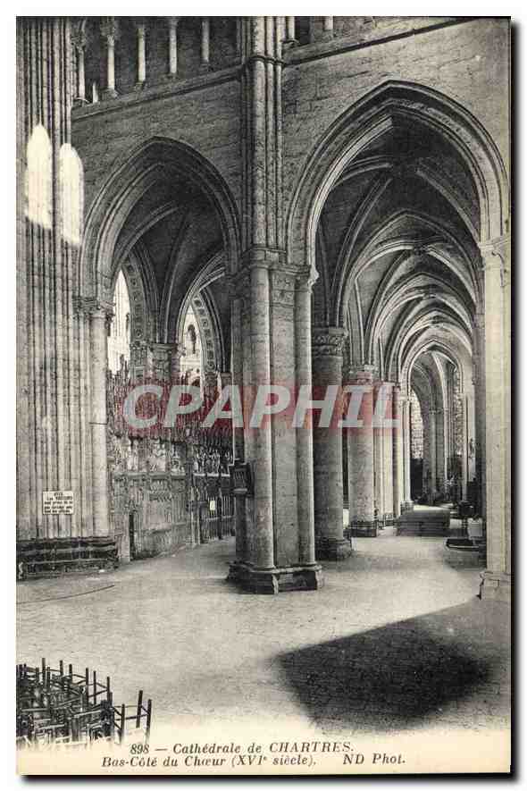 CPA Cathedrale de Chartres Bas Cote du Choeur XVI siecle 