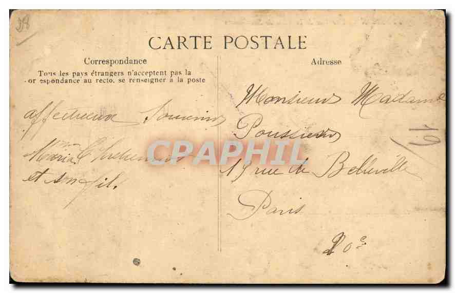 CPA Une Vue de la Villa de Savonnieres  — Rückseite
