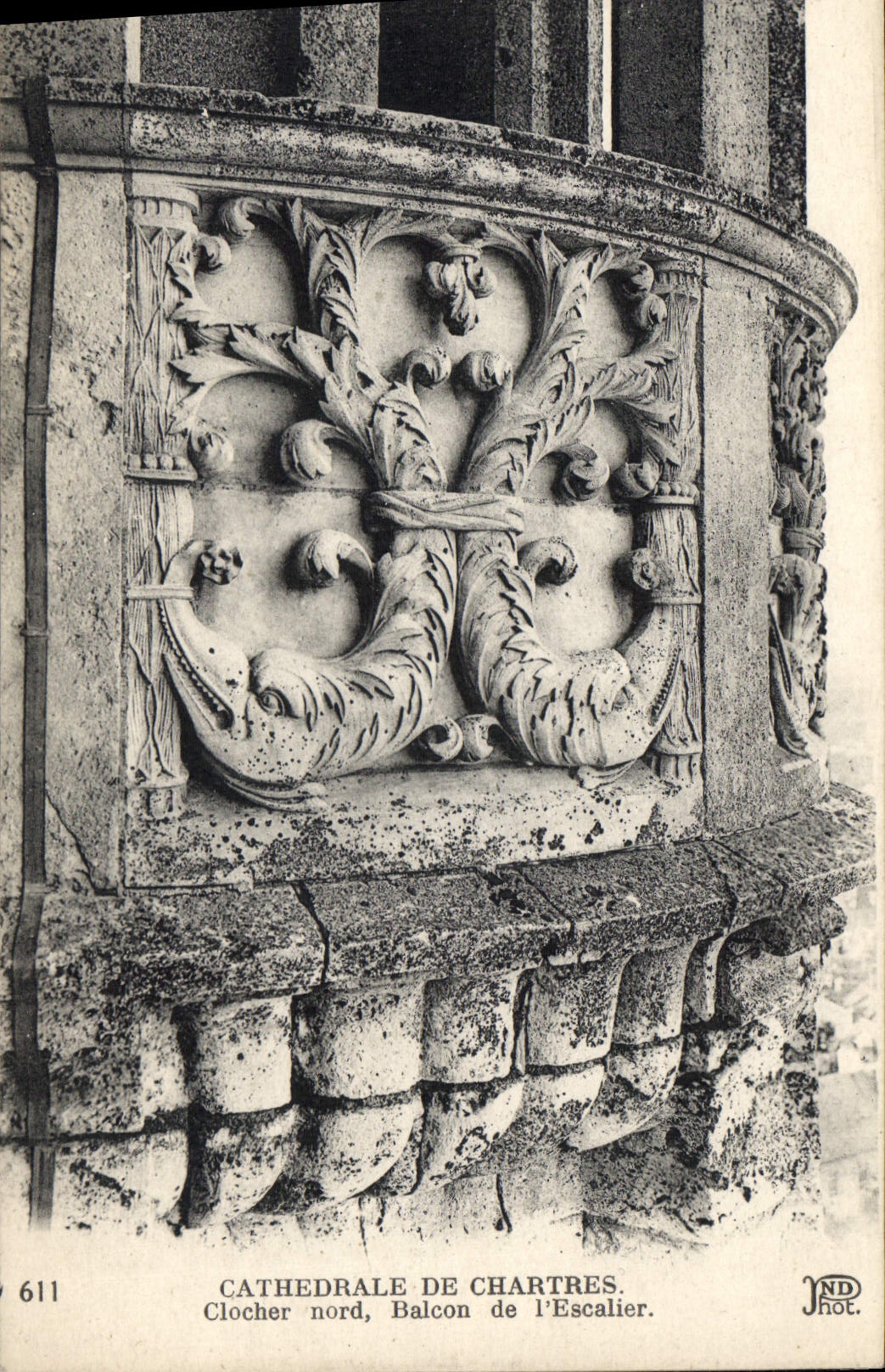 CPA Cathedrale de Chartres Clocher nord Balcon de l'Escalier 