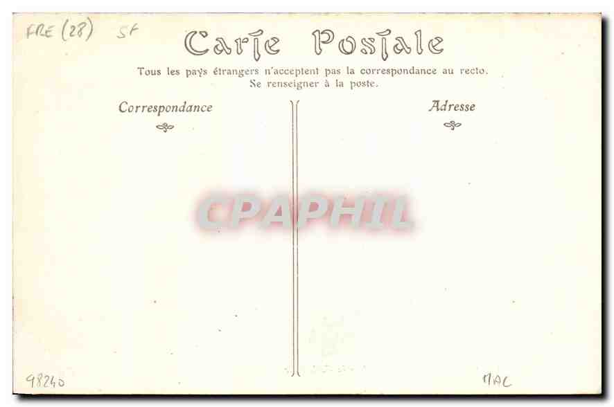 CPA Chartres Portail sud de la Cathedrale  — Verso