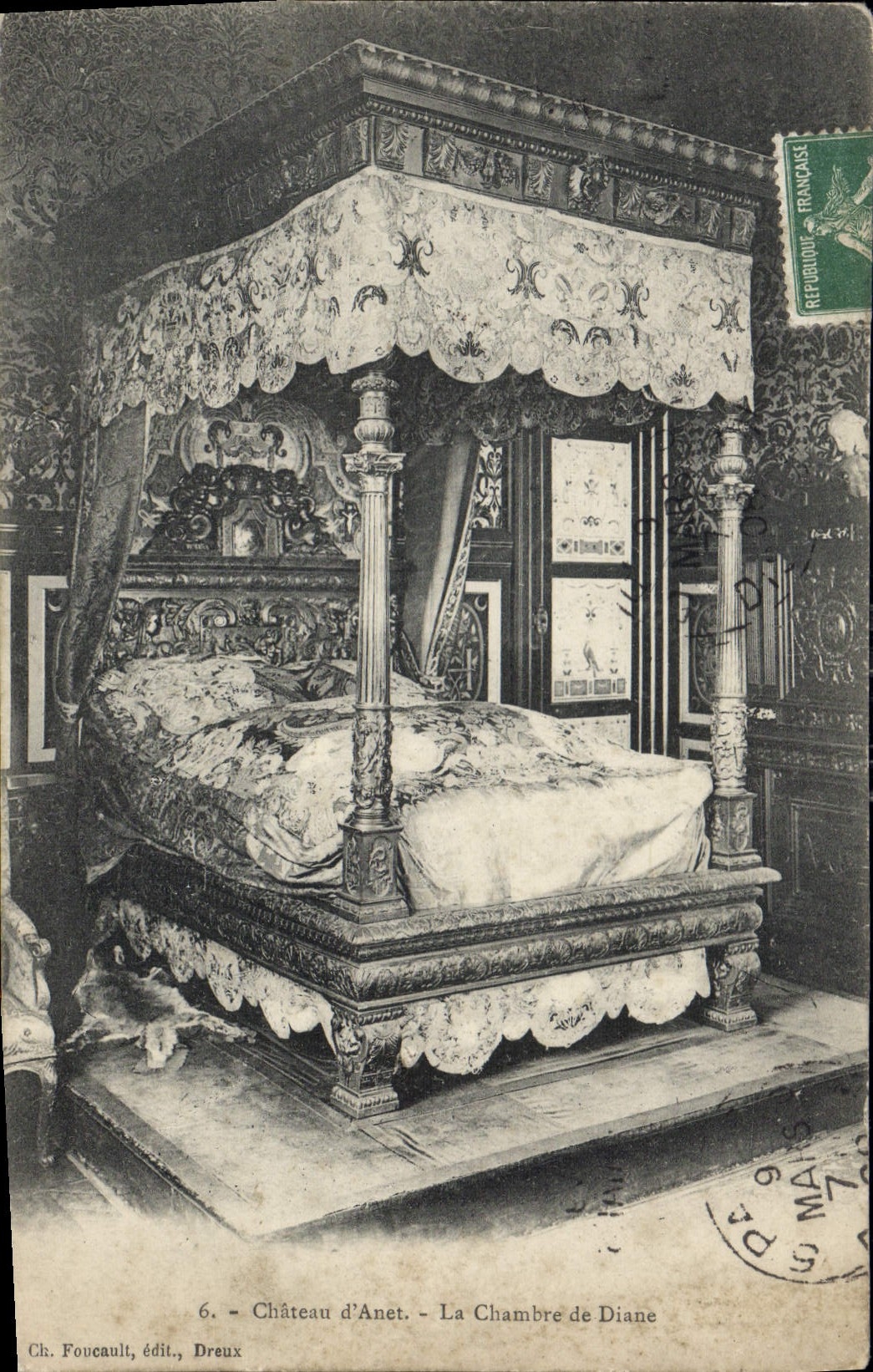 Château d'Anet - La Chambre de Diane — Ch. Foucault, édit., Dreux