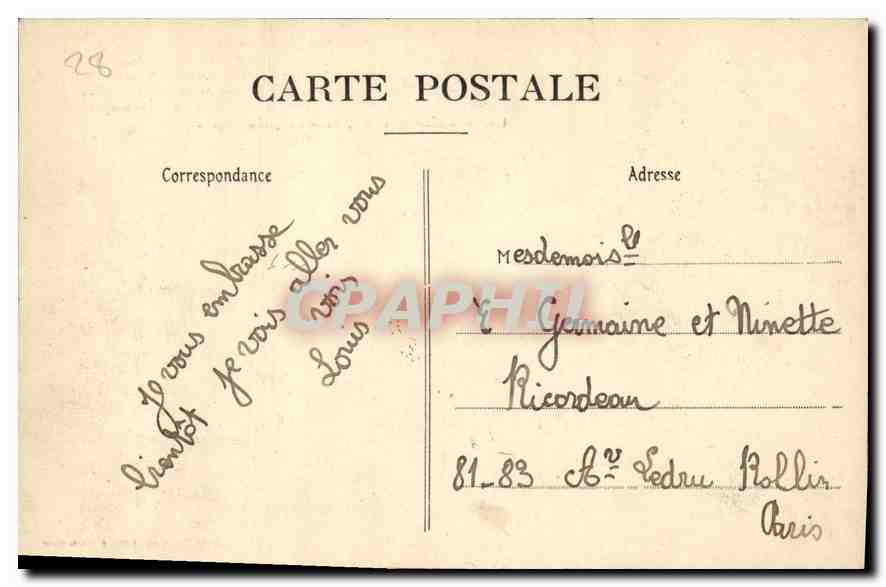 CPA Chateau de Maintenon  — Rückseite