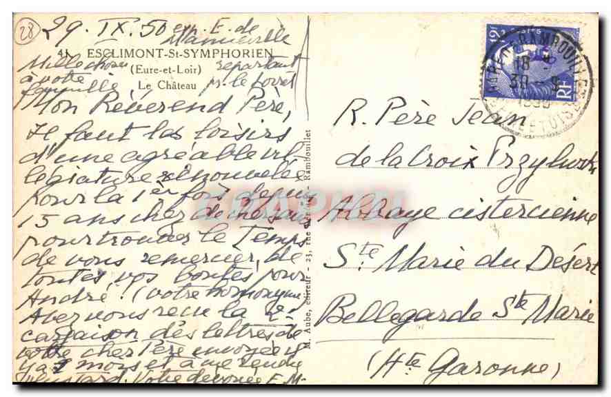 Château d'Esclimont-Si-Symphorien — Eure-et-Loir — éditeur non identifié — Verso