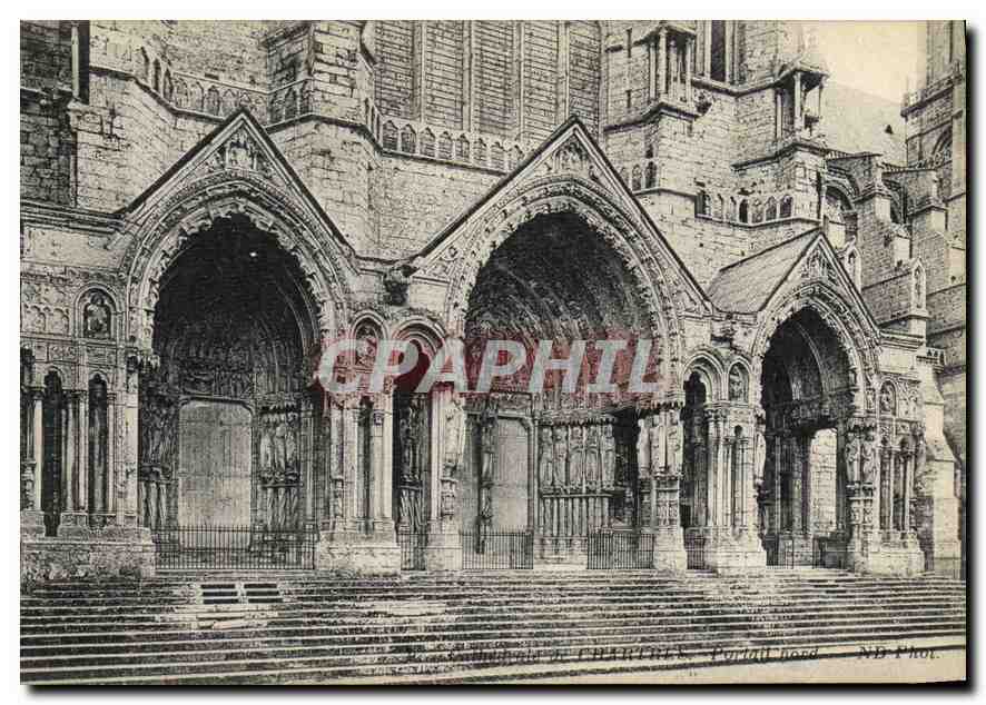 CPA Cathedrale de Chartres Portail nord 