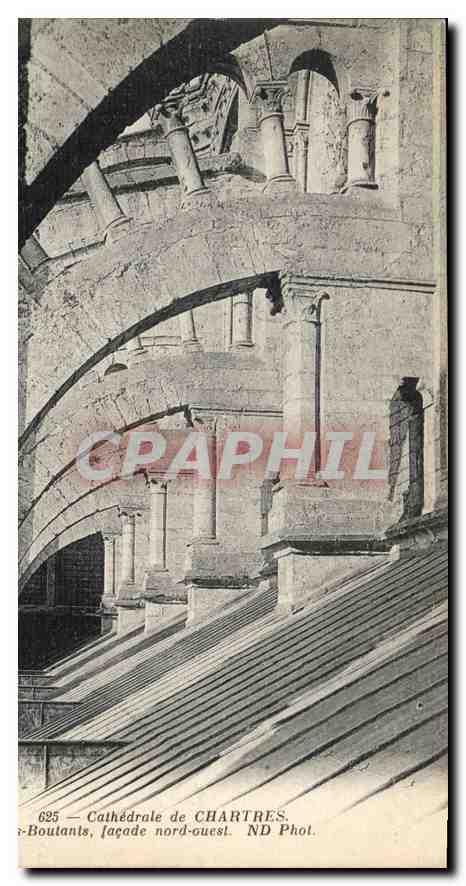 CPA Cathedrale de Chartres Boutants facade nord ouest 