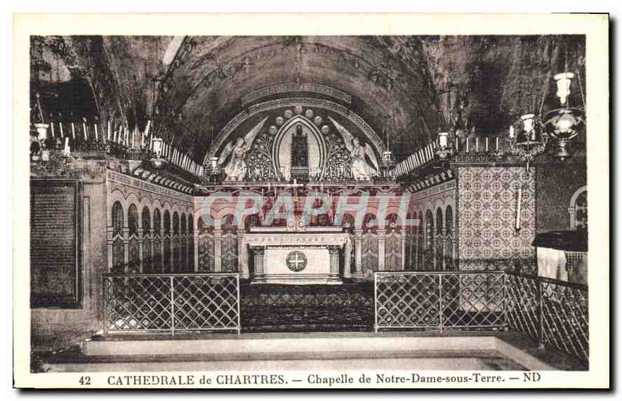 CPA Cathedrale de Chartres Chapelle de Notre Dame sous Terre 