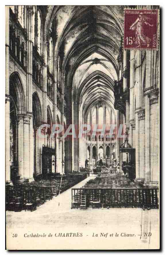 CPA Cathedrale de Chartres La Nef et le Choeur 