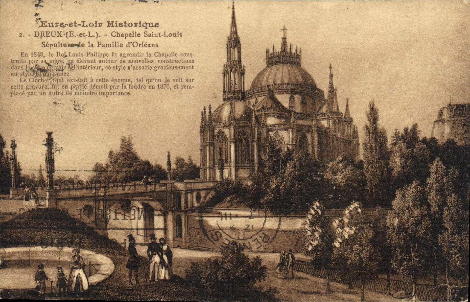 Dreux (Eure-et-Loir) - Chapelle Saint-Louis — Sépulture de la Famille d'Orléans — Éditeur : Eure-et-Loir Historique, n°2