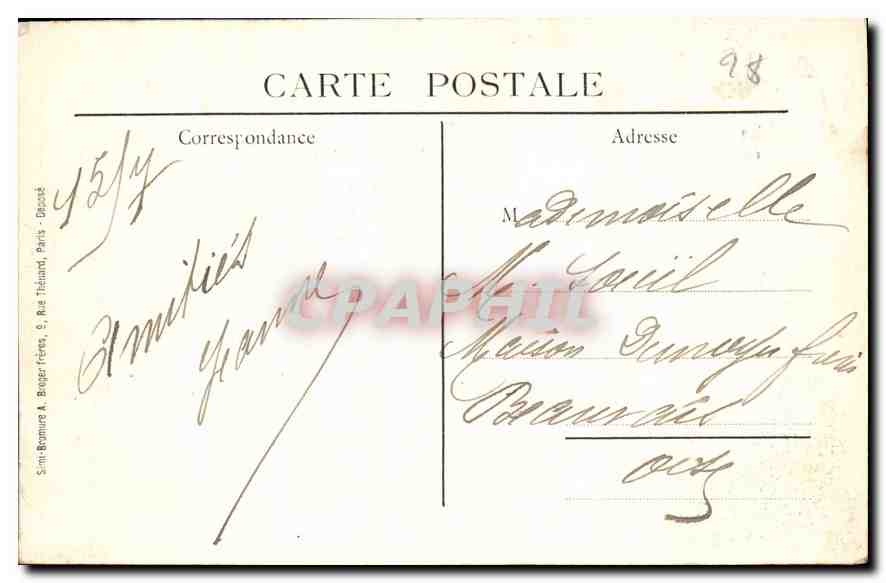 Château d'Anet — Main Entrance — Edition Etiquet, Anet — Back