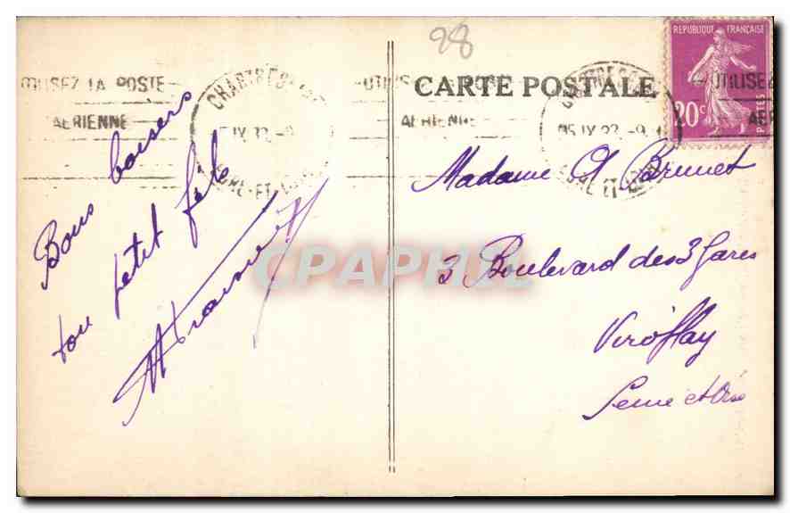 CPA Chartres La Cathedrale portail sud XIII siecle  — Rückseite