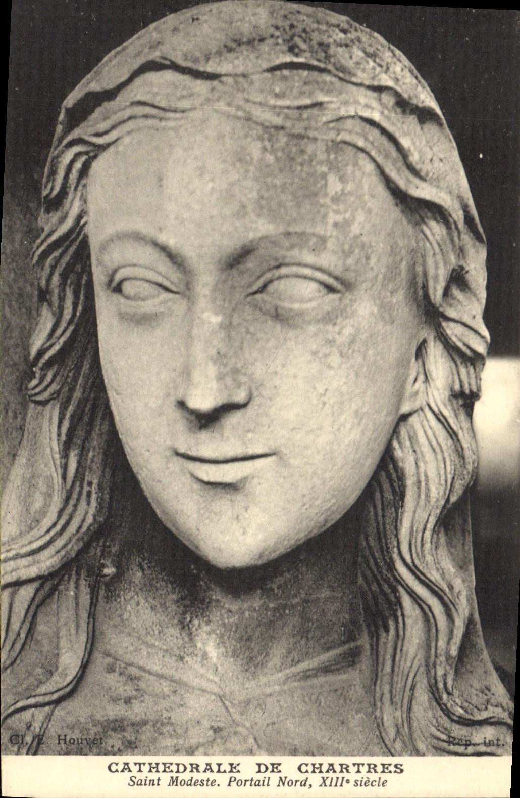Saint Modeste — Portail Nord de la Cathédrale de Chartres — Éditeur Cl. E. Houyvet