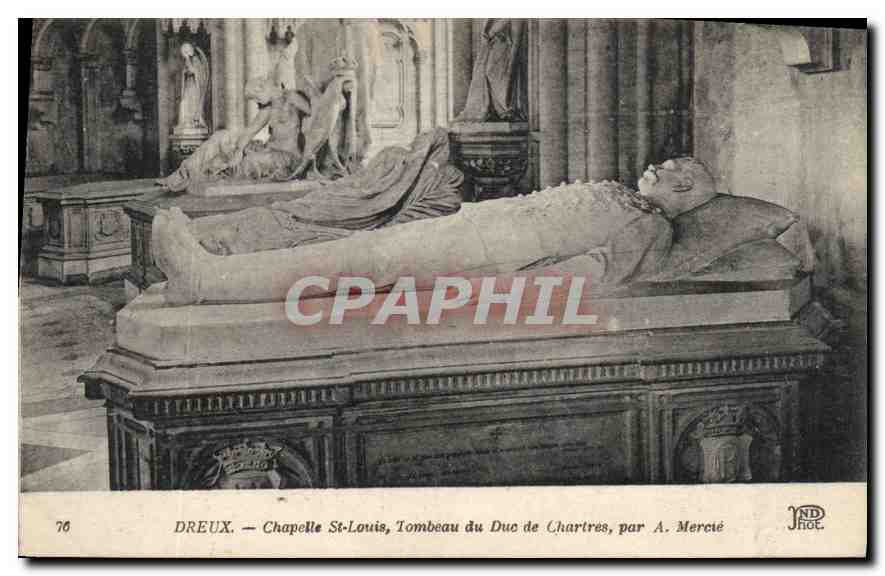 Dreux — Chapelle St-Louis, Tombeau du Duc de Chartres, par A. Mercié