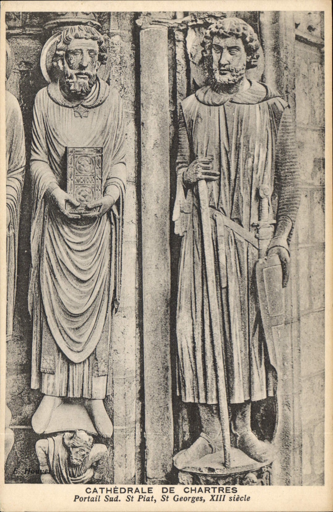 CPA Cathedrale de Chartres Portail Sud St Piat St Georges XIII siecle 