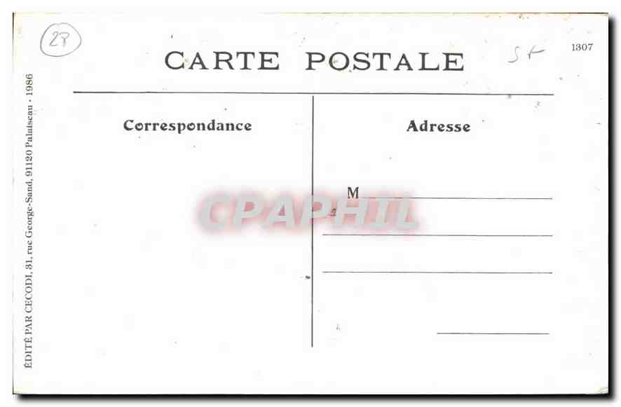 REPRO Le Perche pittoresque Authon du Perche E et L Le Marche  — Verso