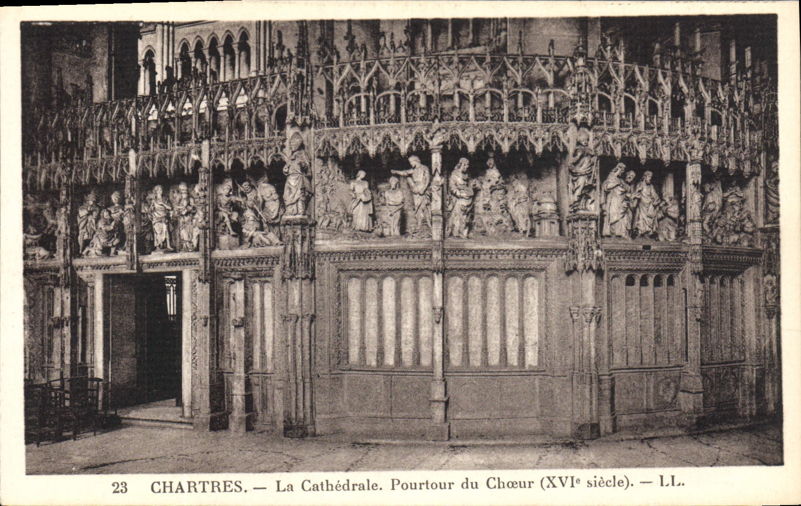 Chartres — La Cathédrale. Pourtour du Chœur (XVIe siècle) — L.L.