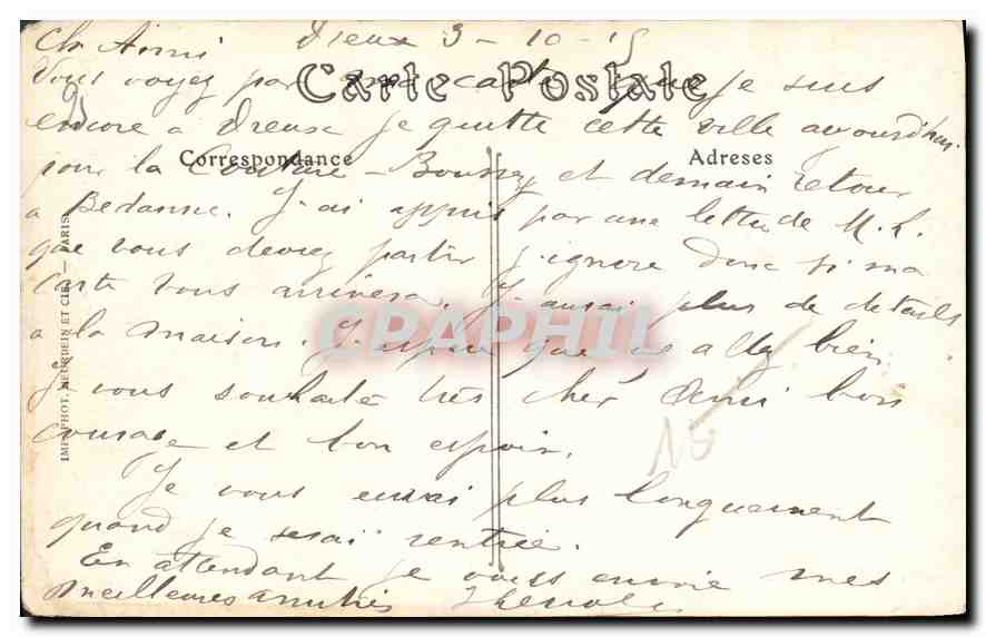 Dreux — La Chapelle Saint-Louis — ND. Phot. — Rückseite