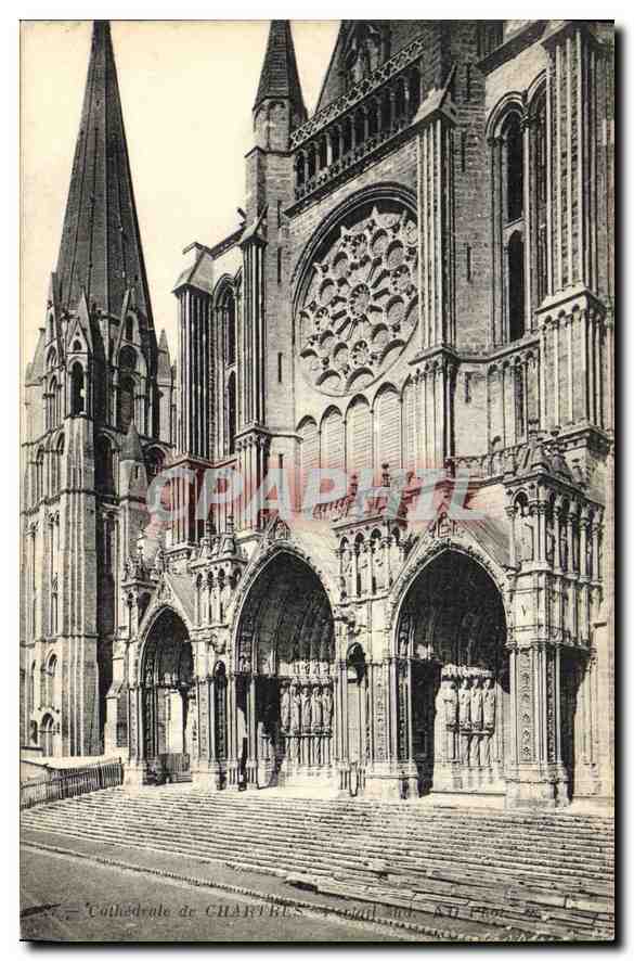 CPA Cathedrale de Chartres Portail sud 