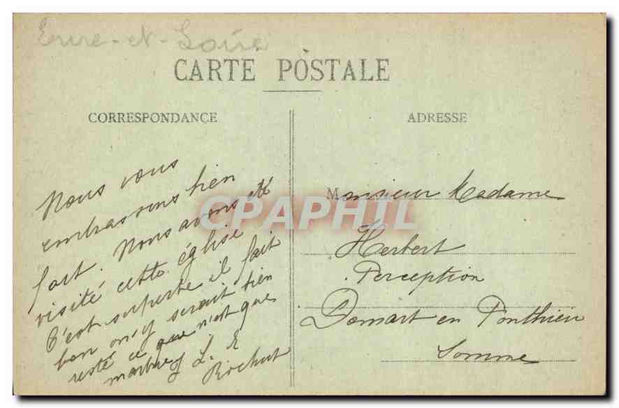 Église de Brou — vue de l'édifice gothique — éditeur anonyme, n° 24 — Rückseite