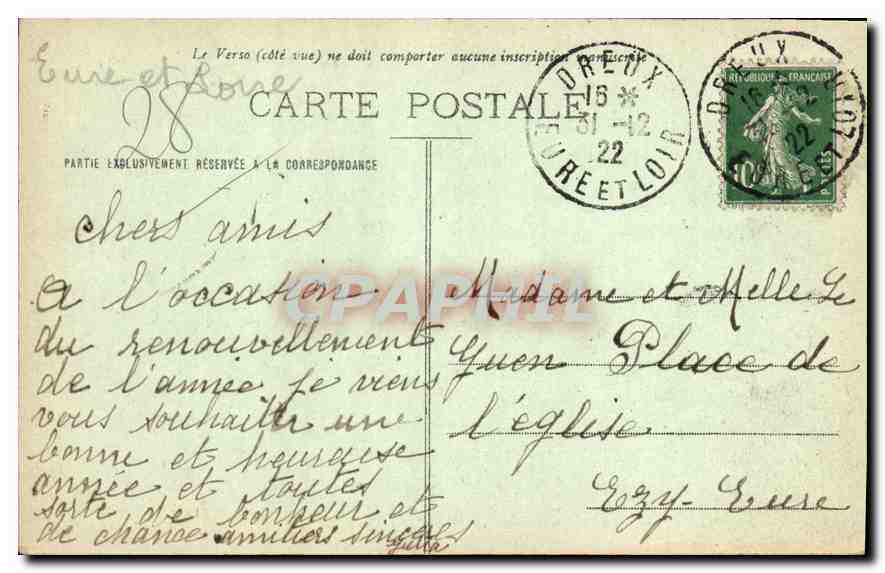 CPA Dreux Chapelle Saint Louis Sepulture de la Famille d'Orleans  — Verso
