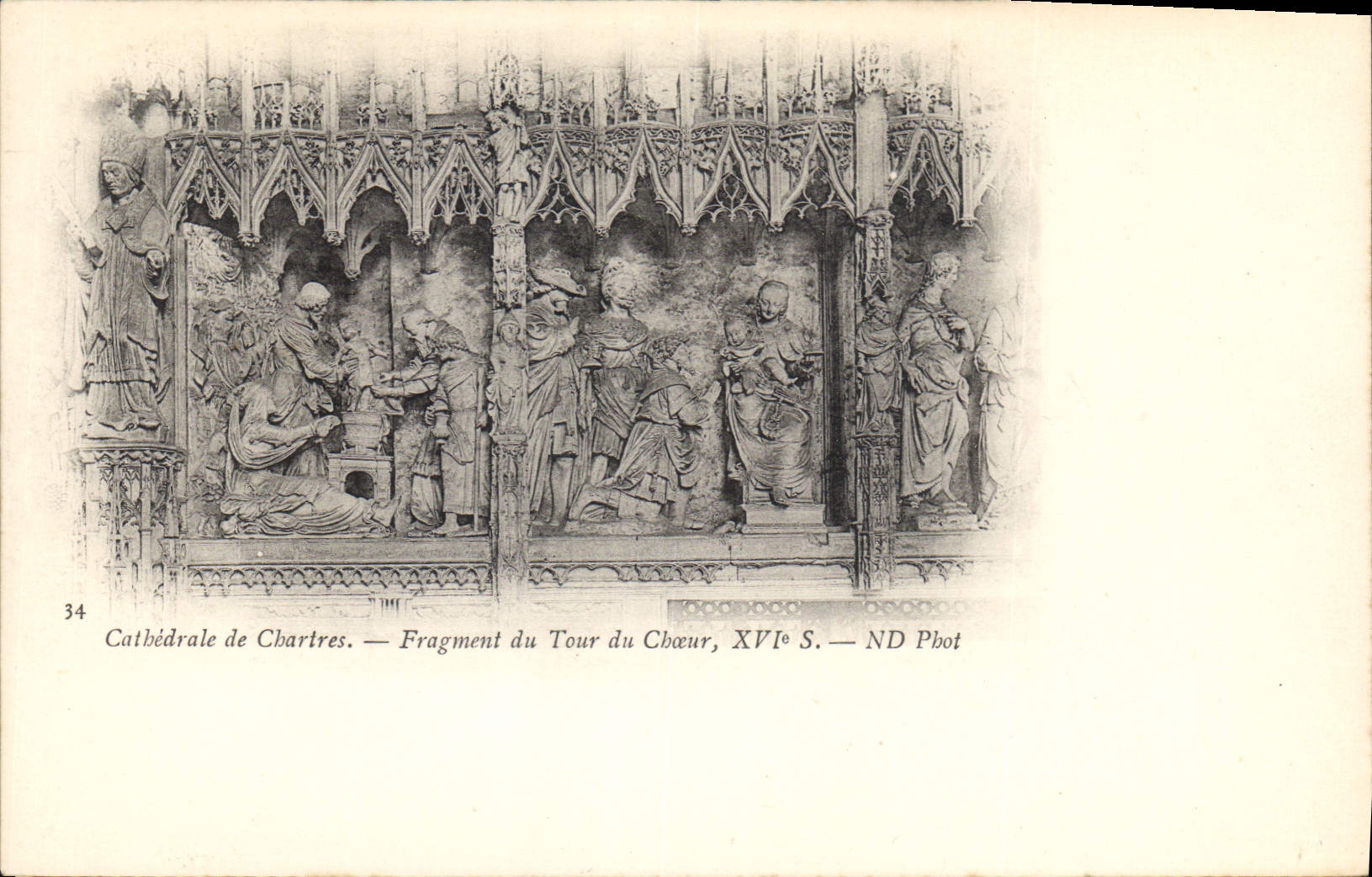 Chartres Kathedrale — Fragment des Chorwegs, 16. Jh. — ND Phot