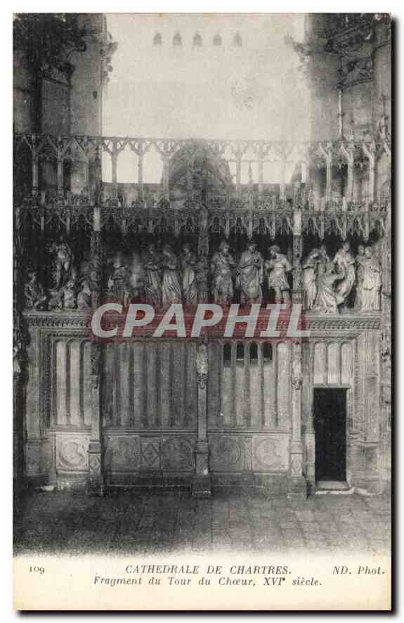 CPA Cathedrale de Chartres Fragment du Tour du Choeur 