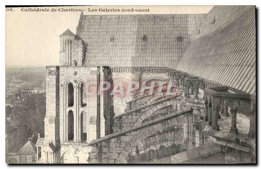 CPA Cathedrale de Chartres Les Galeries nord ouest 
