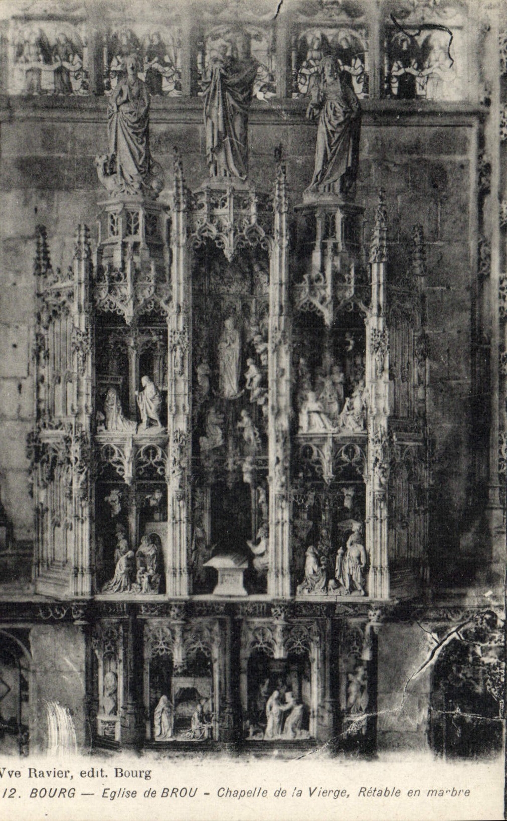 Bourg — Église de Brou - Chapelle de la Vierge, Rétable en marbre