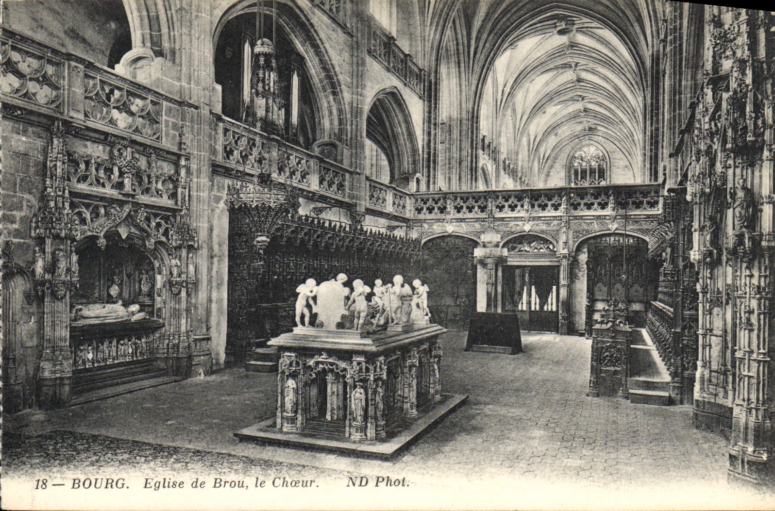 Bourg — Kirche von Brou, der Chor — ND Phot.