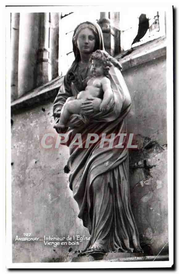 CPA Ambronay Interieur de l'Eglise Vierge en bais 